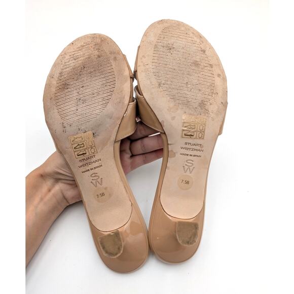 Stuart Weitzman Minimalist Slide 50 Sandal Women's Adobe Size US7.5B EU38 - Picture 7 of 10